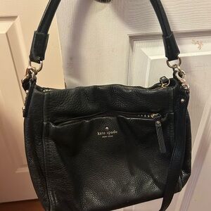 Kate Spade Black Pebbled Leather Shoulder Bag